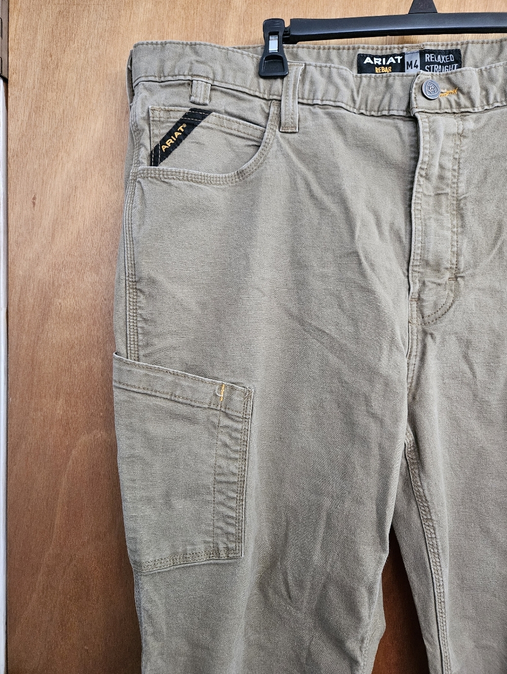 Ariat Rebar Relaxed Fit Straight  Work Pants Men’s 42x32 Khaki Tan - Picture 4 of 10